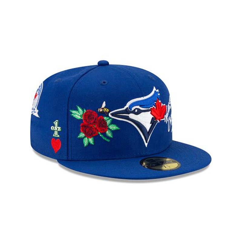 MLB Toronto Blue Jays Icon 59Fifty Fitted (GKQ4466) - Blue New Era Caps